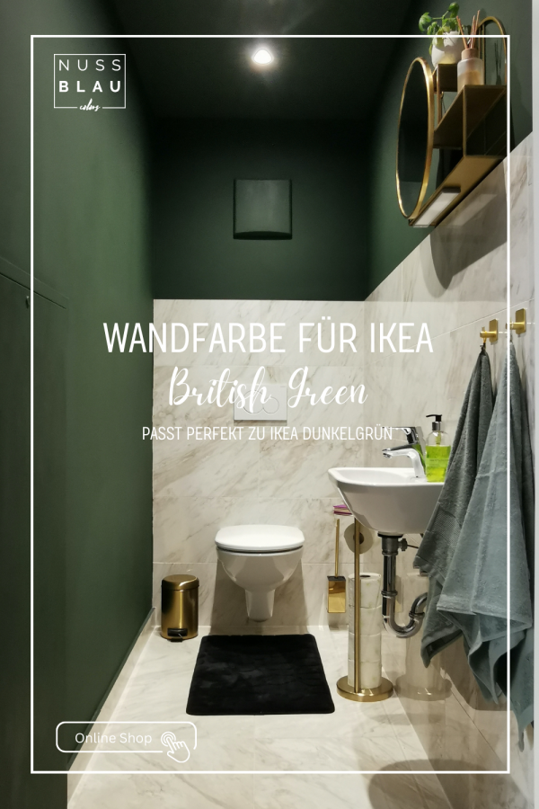 Wandfarbe in British Green